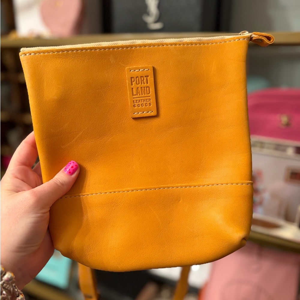 Portland Leather Mustard Crossbody Bag